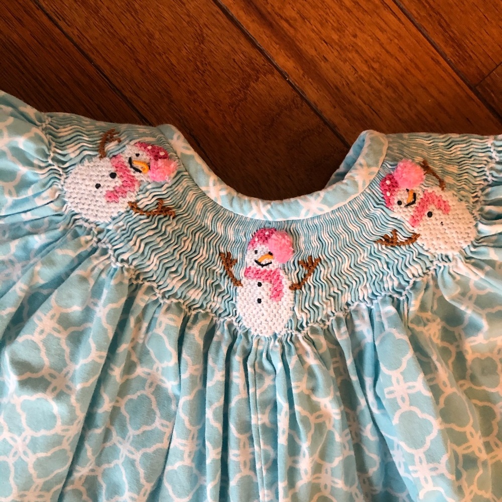 Smocked snowman Bubble